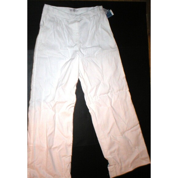 NWT $278 Badgley Mischka White Linen Lined Pants 6 30 X 33 Designer Beautiful Ne - Picture 1 of 3